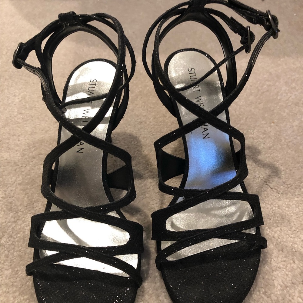 Stuart Weitzman Sparkly Black Shoes